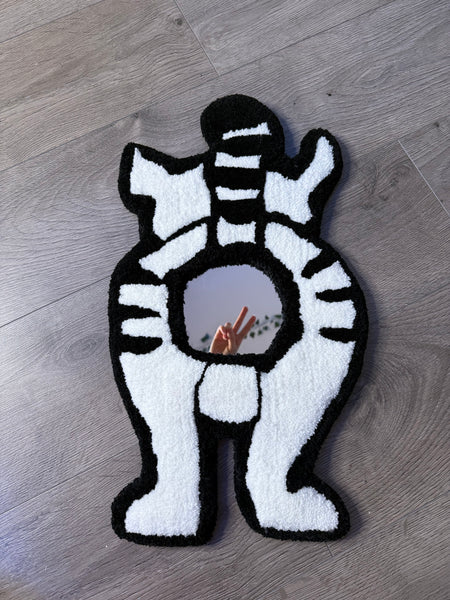 Handmade Mirror Rug Cat