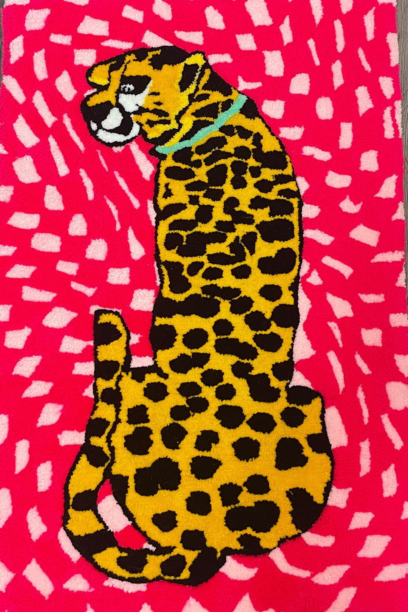 Trippy Cheetah Print Rug